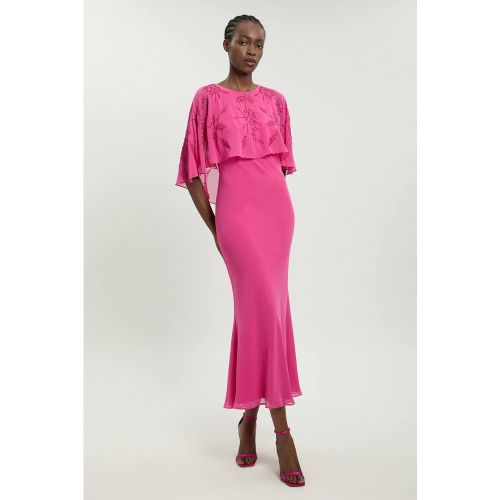 Robe Maxi À Détail Cape Perlée Petite | Taille 16 - KarenMillen - Modalova