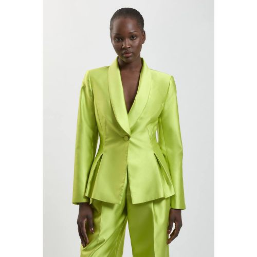 Blazer Croisé En Sergé Satiné À Simple Boutonnage | Taille 18 - KarenMillen - Modalova
