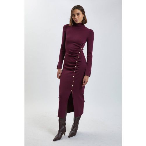 Robe Moulante En Viscose Tricotée À Fermeture Asymétrique | Taille Medium - KarenMillen - Modalova