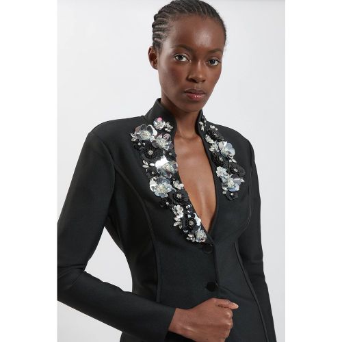 Veste Blazer Cintrée Ornée De Motifs Floraux | Taille 18 - KarenMillen - Modalova
