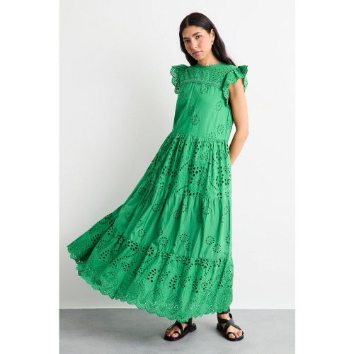 Robe Midi Étagée Mix Broderie | Taille 36 - Warehouse - Modalova