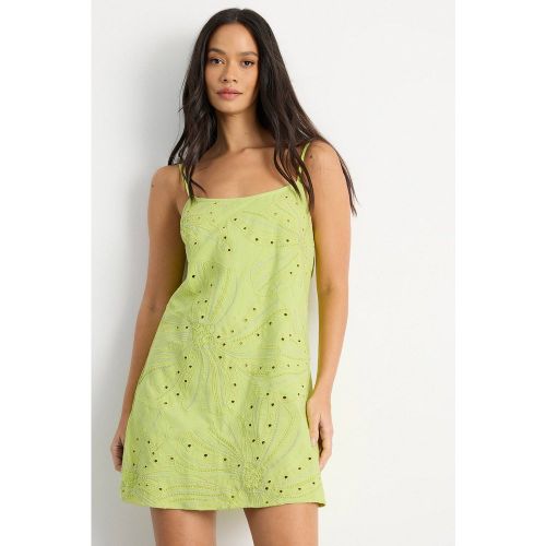 Robe Courte Nuisette Brodée De Perles | Taille 46 - Warehouse - Modalova