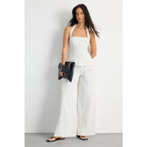 Jean À Jambes Larges À Fines Rayures | Taille 46 - Warehouse - Modalova