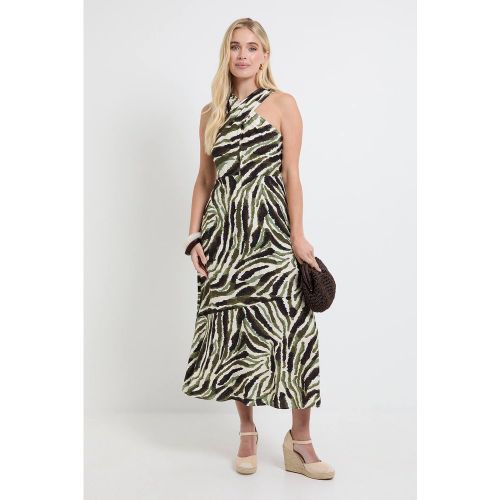 Robe Maxi À Col Torsadé Imprimé Abstrait Petite | Taille 48 - Wallis - Modalova