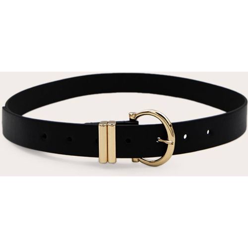 Black Ceinture En Synthétiquecuir Avec Boucle Fer À Cheval Dorée | Taille Small/Medium - PrettyLittleThing - Modalova
