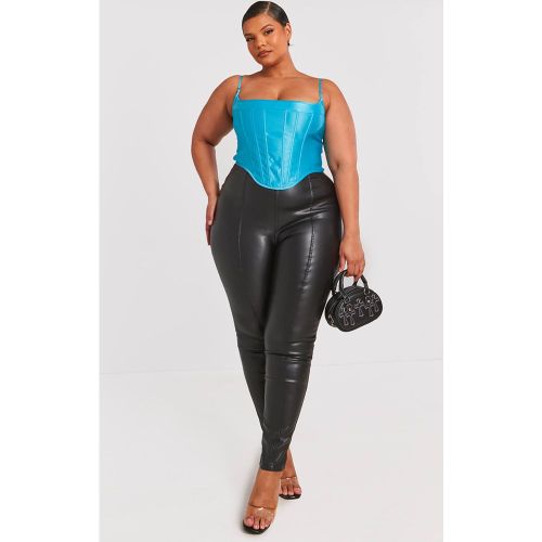 Black Legging Grande Taille En Synthétiquecuir Extensible | Taille 58 - PrettyLittleThing - Modalova