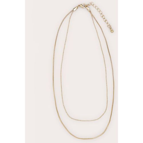 Gold Collier Délicat Double Chaîne Superposée Simple - PrettyLittleThing - Modalova