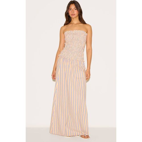 Jupe Longue À Rayures Fines Effet Lin | Taille 42 - PrettyLittleThing - Modalova