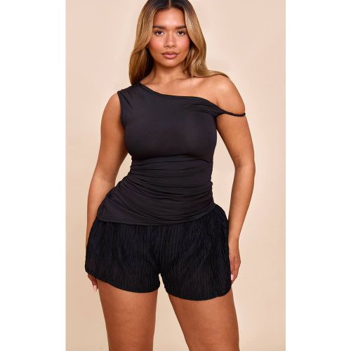 Black Short Mini Taille Haute Plissé Texturé Shape | Taille 34 - PrettyLittleThing - Modalova