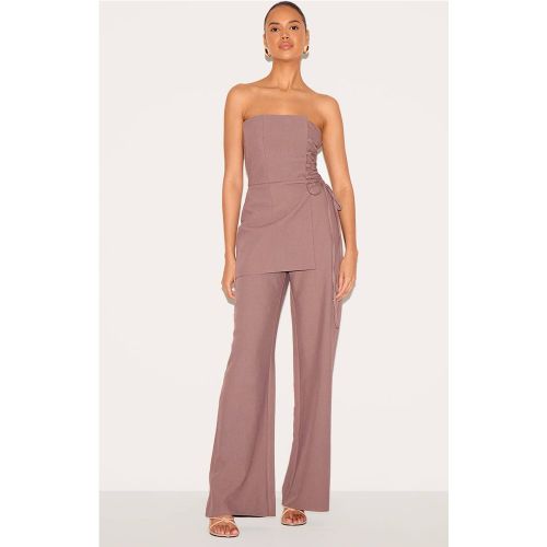 Mushroom Combinaison Pantalon Ajustée Plt Label Avec Panneau Superposé Et Laçage | Taille 32 - PrettyLittleThing - Modalova