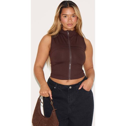 Haut Actif Sculptant Shape À Col Montant Et Fermeture Éclair Devant | Taille 42 - PrettyLittleThing - Modalova