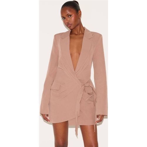 Robe Blazer Plongeante À Liens Latéraux | Taille 32 - PrettyLittleThing - Modalova