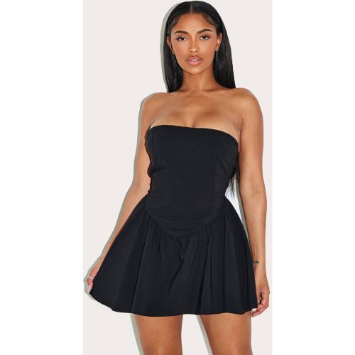 Black Robe Patineuse Mini Taille Cintrée En Tissu Extensible Shape | Taille 36 - PrettyLittleThing - Modalova