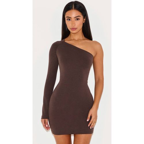 Petite Robe Moulante Mini À Une Épaule Froncée En Modal | Taille Large - PrettyLittleThing - Modalova