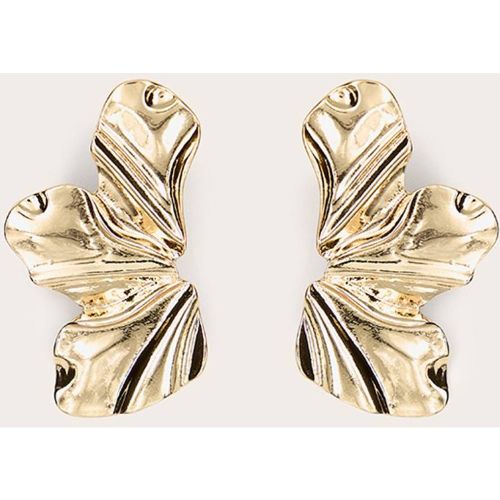 Gold Boucles D'oreilles Statement Demi-fleur Texturées - PrettyLittleThing - Modalova