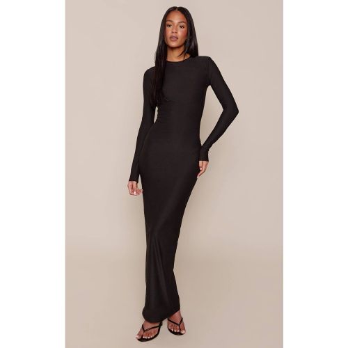 Black Robe Maxi Longue À Manches Longues Toucher Douxs Grandes Tailles | Taille 32 - PrettyLittleThing - Modalova