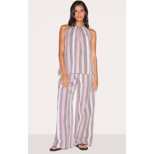 Pink Pantalon Ample À Rayures | Taille 32 - PrettyLittleThing - Modalova