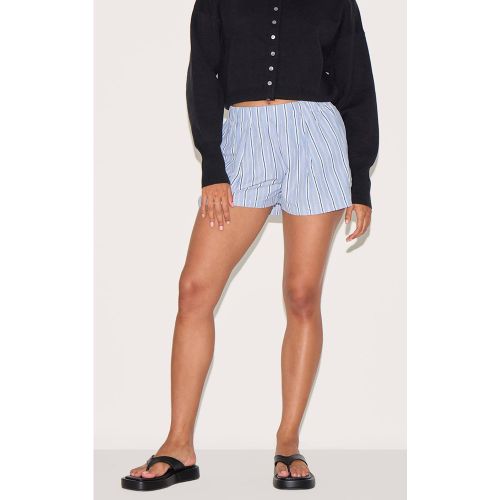 Blue Short Ample Style Boxer À Rayures | Taille 42 - PrettyLittleThing - Modalova