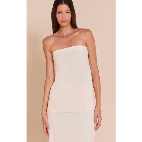 Cream Haut Bandeau Tissé À Imprimé Fleuri | Taille 42 - PrettyLittleThing - Modalova