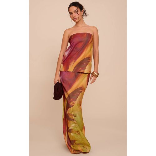 Multi Jupe Longue Tissée À Imprimé Fleuri | Taille 32 - PrettyLittleThing - Modalova