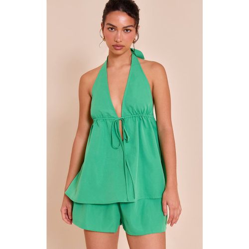 Green Short Taille Mi-haute Fluide En Tissu Tissé | Taille 32 - PrettyLittleThing - Modalova