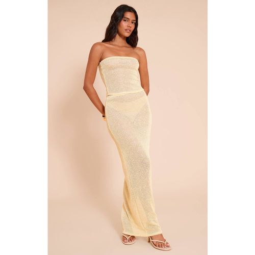 Pale Lime Jupe Longue À Sequins Texturés | Taille 42 - PrettyLittleThing - Modalova