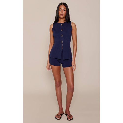 Navy Short Mini En Maille Compacte Tall | Taille XS - PrettyLittleThing - Modalova