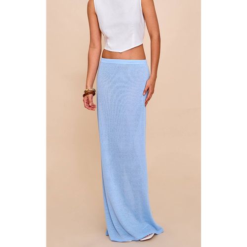 Sky Blue Jupe Longue Aspect Maille Texturée | Taille 44 - PrettyLittleThing - Modalova