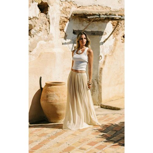 Lemon Jupe Longue Drapée En Mesh | Taille 42 - PrettyLittleThing - Modalova