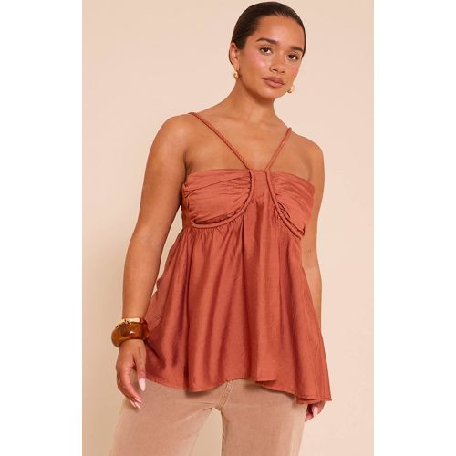 Rust Top Shape À Basque Et Bretelles Tressées | Taille 36 - PrettyLittleThing - Modalova