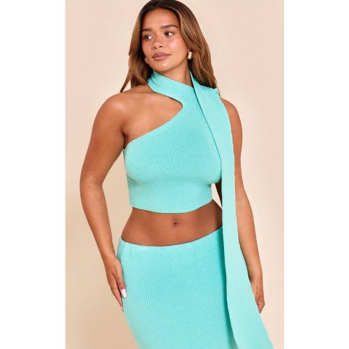Aqua Top En Maille Asymétrique Avec Écharpe Intégrée Shape | Taille Large - PrettyLittleThing - Modalova
