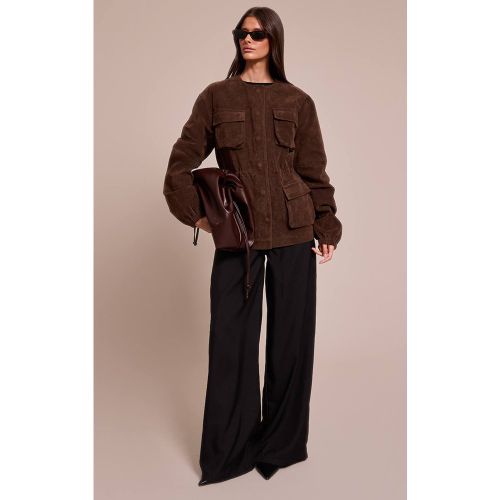 Veste Structurée En Synthétique Avec Poches Détaillées Et Taille Ajustable | Taille 42 - PrettyLittleThing - Modalova