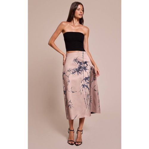 Stone Jupe Mi-longue En Satin Imprimé | Taille 34 - PrettyLittleThing - Modalova
