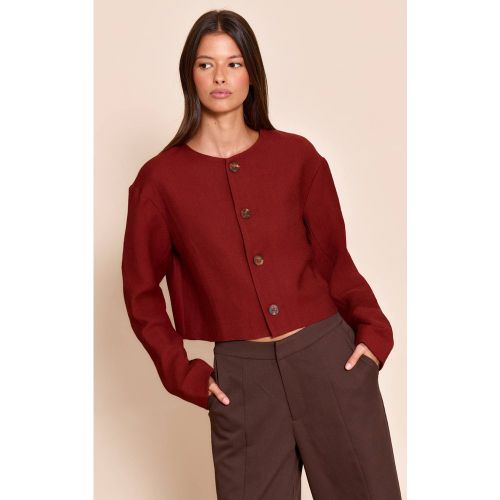 Rust Veste Ample Boutonnée Aspect Lin | Taille 42 - PrettyLittleThing - Modalova