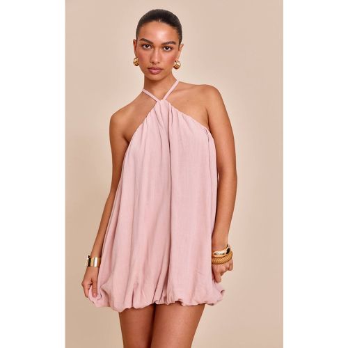 Blush Robe Bouffante Dos Nu Aspect Lin Texturé | Taille 42 - PrettyLittleThing - Modalova
