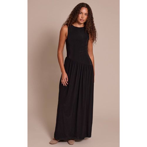 Black Robe Maxi Longue À Double Couche Toucher Doux Avec Taille Basse Asymétrique | Taille 32 - PrettyLittleThing - Modalova