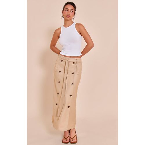 Jupe Longue Avec Détail Boutons Et Lien À Nouer | Taille 36 - PrettyLittleThing - Modalova