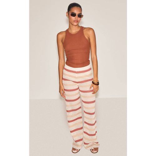 Pantalon Large À Rayures Texturées | Taille 32 - PrettyLittleThing - Modalova