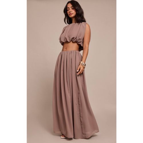Jupe Longue Coordonnée En Mousseline À Effet Bouffant Petite Taille | Taille 42 - PrettyLittleThing - Modalova