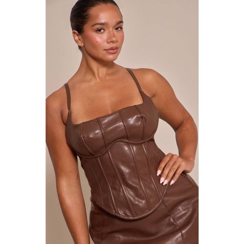 Corset En Synthétiquecuir Sculptant | Taille 34 - PrettyLittleThing - Modalova