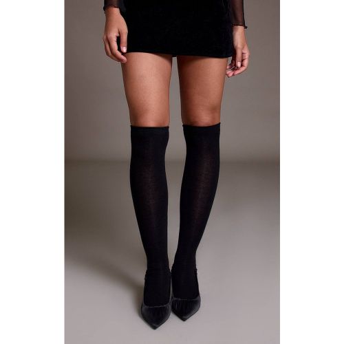 Black Chaussettes Hautes En Coton - PrettyLittleThing - Modalova