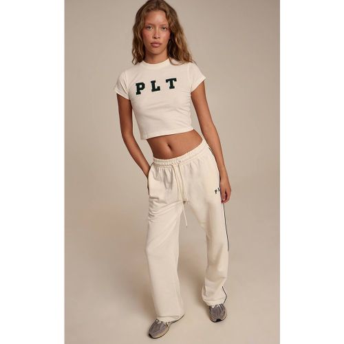 Cream Croc Jogging Large Oversize Avec Logo PLT | Taille XS - PrettyLittleThing - Modalova