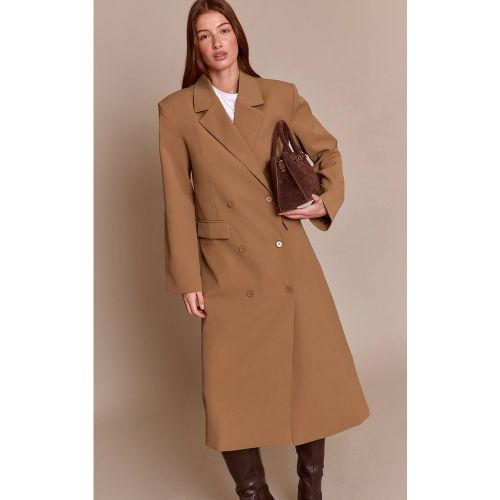 Veste Longue Cintrée À Double Boutonnage | Taille 32 - PrettyLittleThing - Modalova