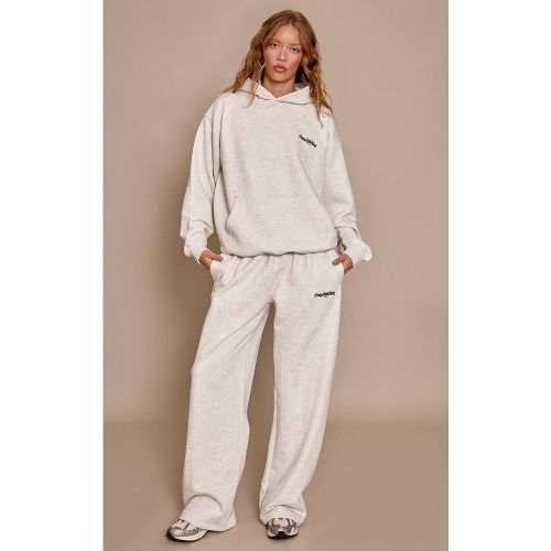 Ash Grey Jogging Droit En Coton Loopback Épais 440 G/m² PLT | Taille XL - PrettyLittleThing - Modalova