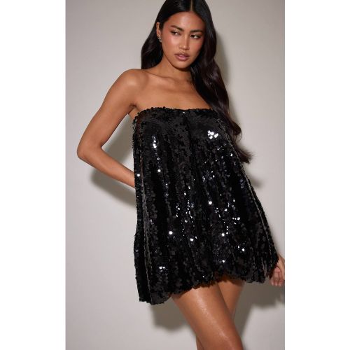 Black Robe Boule À Paillettes | Taille 42 - PrettyLittleThing - Modalova