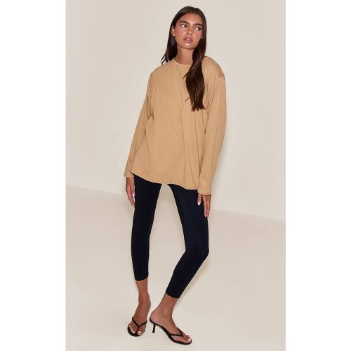 Stone T-shirt Basique Oversize En Coton À Manches Longues | Taille 32 - PrettyLittleThing - Modalova