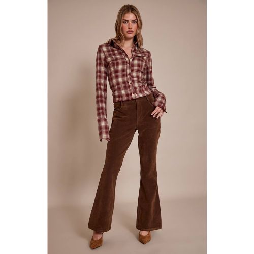 Pantalon Évasé En Synthétique | Taille 42 - PrettyLittleThing - Modalova