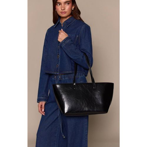 Black Sac À Main Surdimensionné En Synthétiquecuir - PrettyLittleThing - Modalova