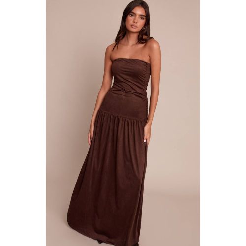 Robe Maxi Taille Basse Bandeau En Synthétique | Taille 42 - PrettyLittleThing - Modalova