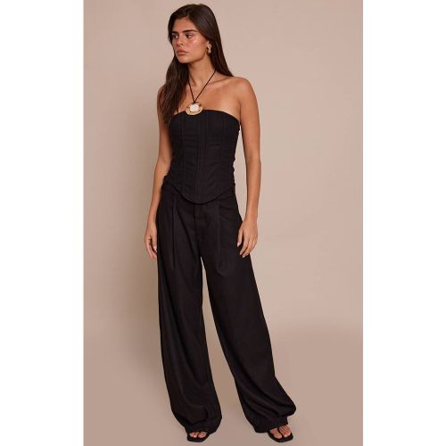 Black Pantalon Ballon Tissé Brossé | Taille 42 - PrettyLittleThing - Modalova